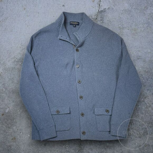 Brooks Brothers Other - Brooks Brothers Men's Italian Yarn Button Front Cardigan Sweater Blue XL